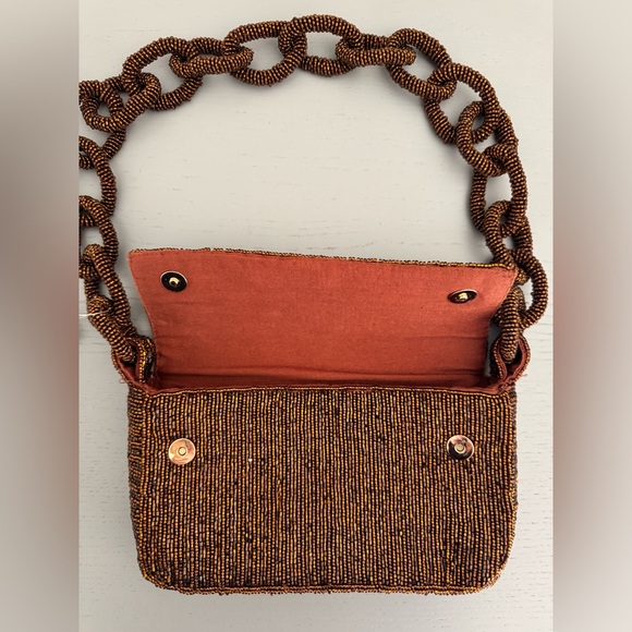 Anthropologie Beaded Shoulder Bag with Beaded Chain Strap - Picture 4 of 13